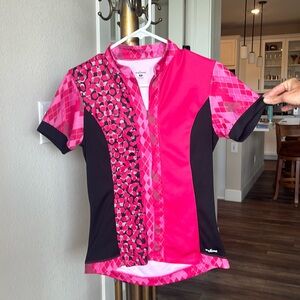 Quarter zip short sleeve biking jersey